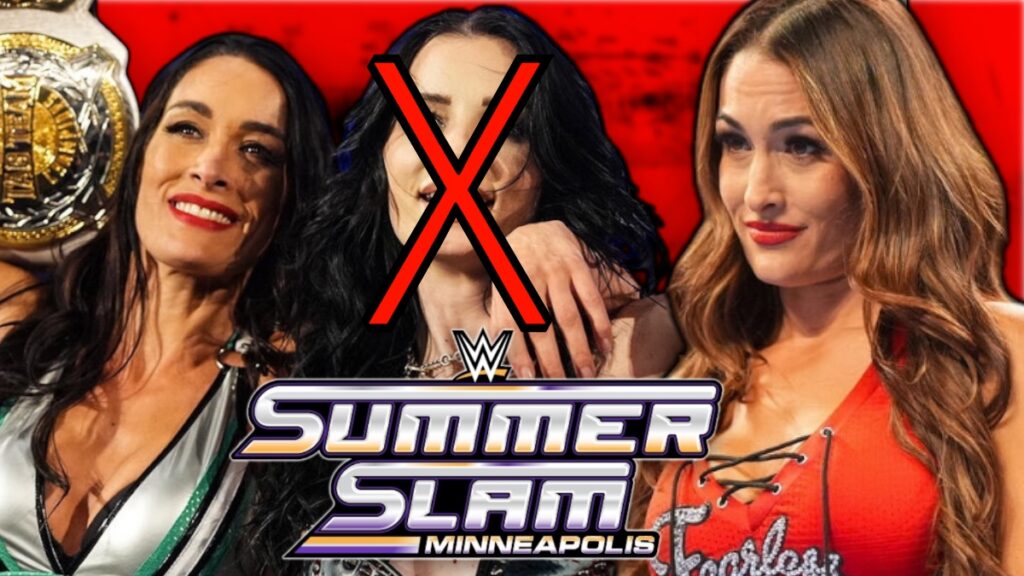 WWE SummerSlam 2026 logo with Brie Bella, Paige and Nikki Bella