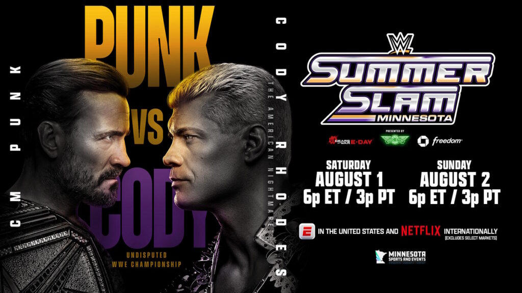 WWE SummerSlam 2026 poster for CM Punk vs. Cody Rhodes
