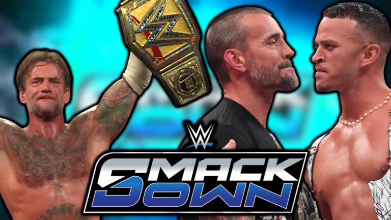 WWE SmackDown logo, CM Punk and Ricky Saints