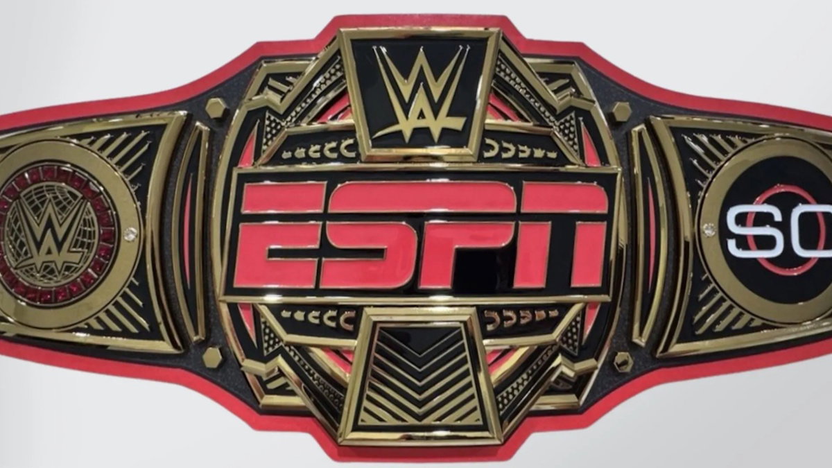 The WWE ESPN Moment of the Night Championship belt