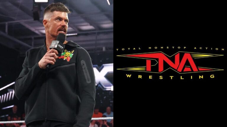 WWE star Grayson Waller next to the TNA Wrestling logo