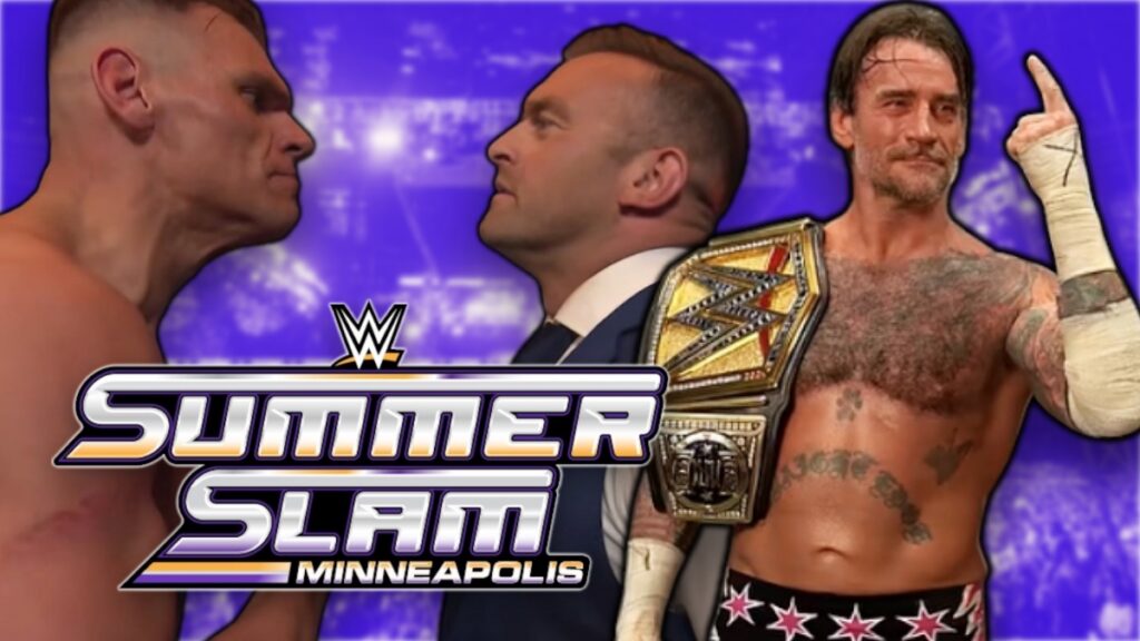 WWE SummerSlam 2026 logo with CM Punk, Nick Aldis and GUNTHER