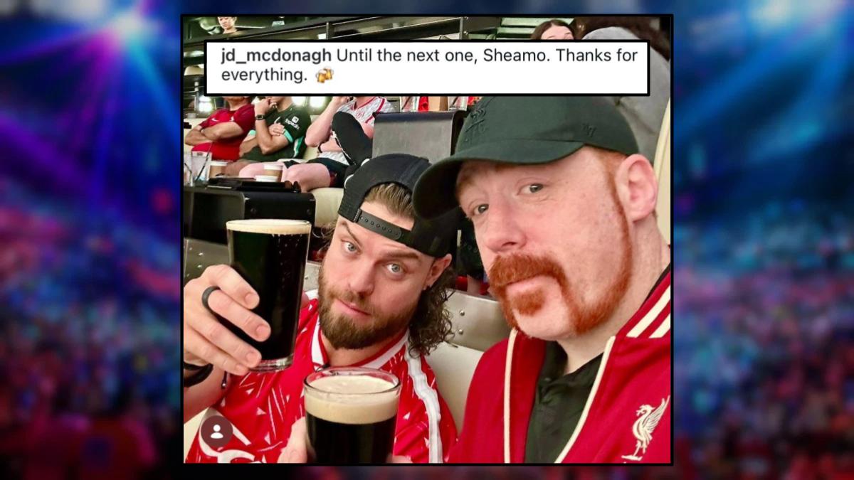 JD McDonagh's Instagram post of him and Sheamus