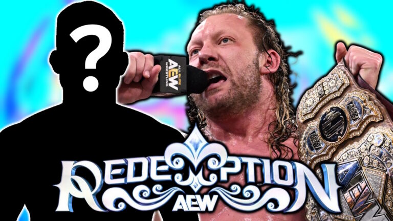 AEW Redemption logo and Kenny Omega