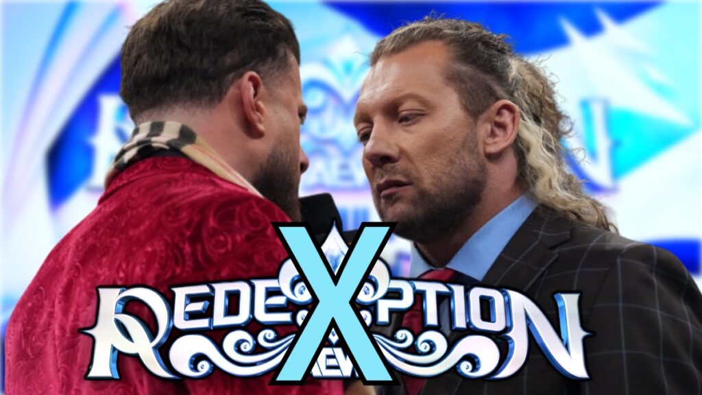 AEW Redemption logo with Kenny Omega and MJF