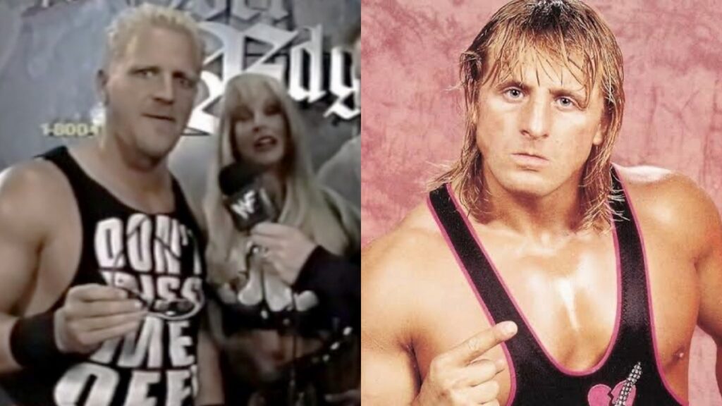 WWE Hall of Famer Jeff Jarrett next to Owen Hart