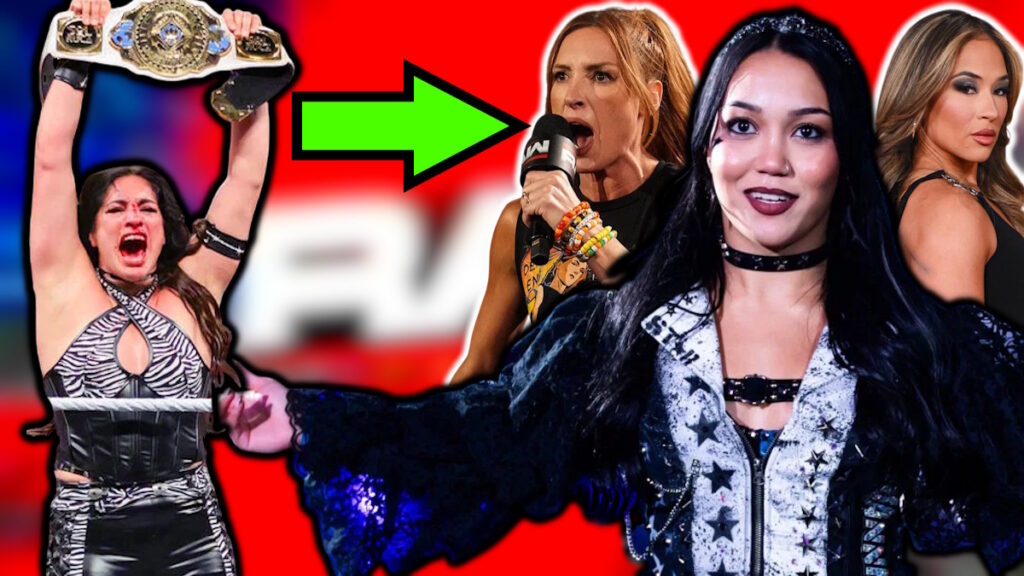 WWE Women's Intercontinental Champion Raquel Rodriguez, Roxanne Perez, Becky Lynch and Lola Vice