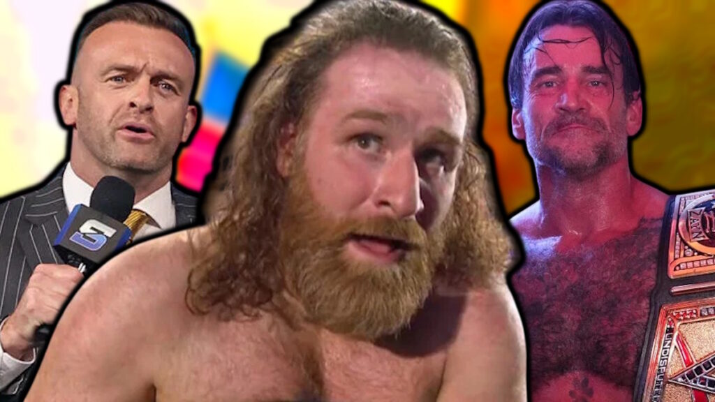 WWE stars Sami Zayn, Nick Aldis amd CM Punk
