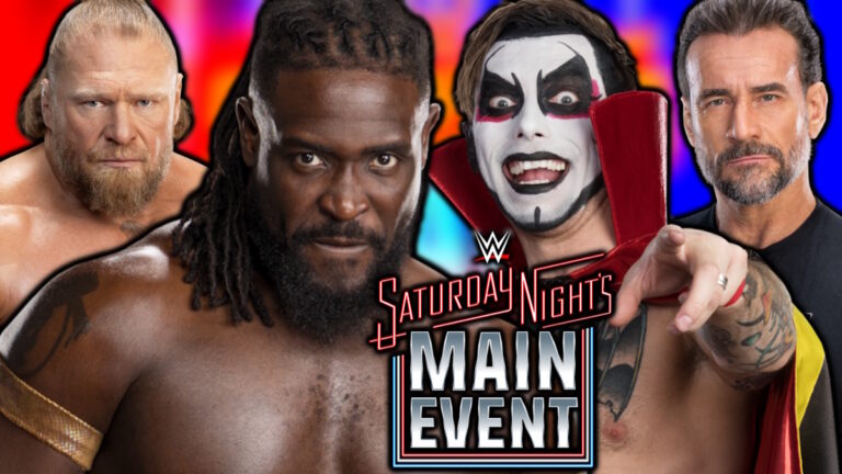 WWE Saturday Night's Main Event logo, Oba Femi, Brock Lesnar, Danhausen and CM Punk