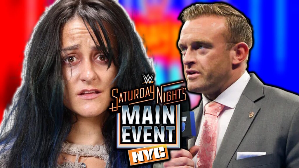 WWE Saturday Night's Main Event logo, Lyra Valkyria and Nick Aldis