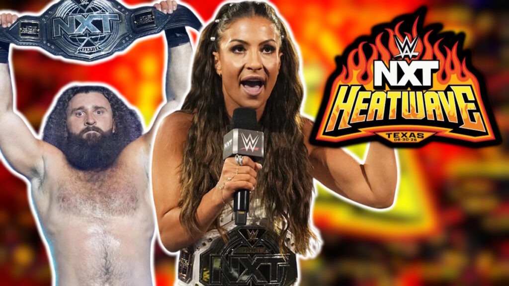 WWE NXT Heatwave logo, Kendal Grey and Tony D'Angelo