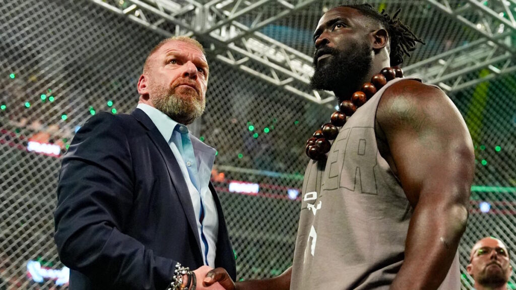 WWE stars Triple H and Oba Femi