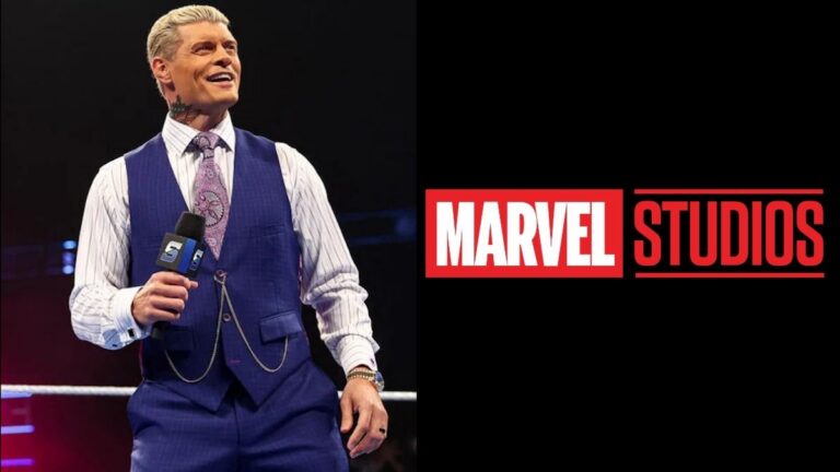 WWE star Cody Rhodes and Marvel Studios logo