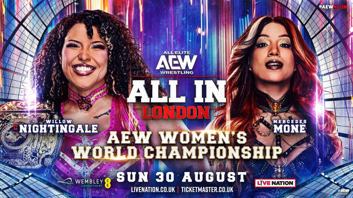 AEW All In London graphic for Willow Nightingale vs Mercedes Mone