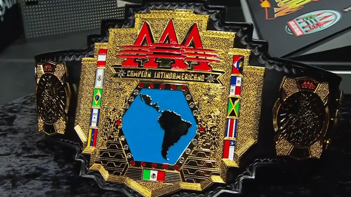 New AAA Latin American Title belt revealed at WWE AAA Ola De Calor