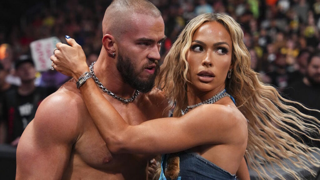 WWE stars Austin Theory & Maxxine Dupri in The Vision.