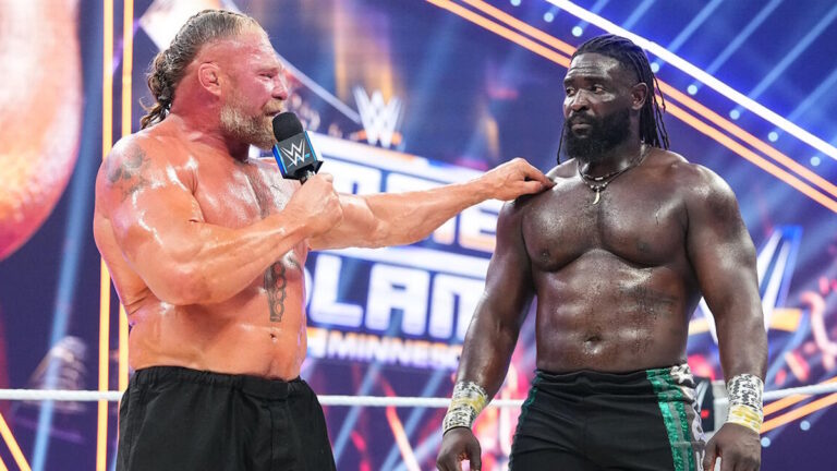 WWE stars Brock Lesnar and Oba Femi