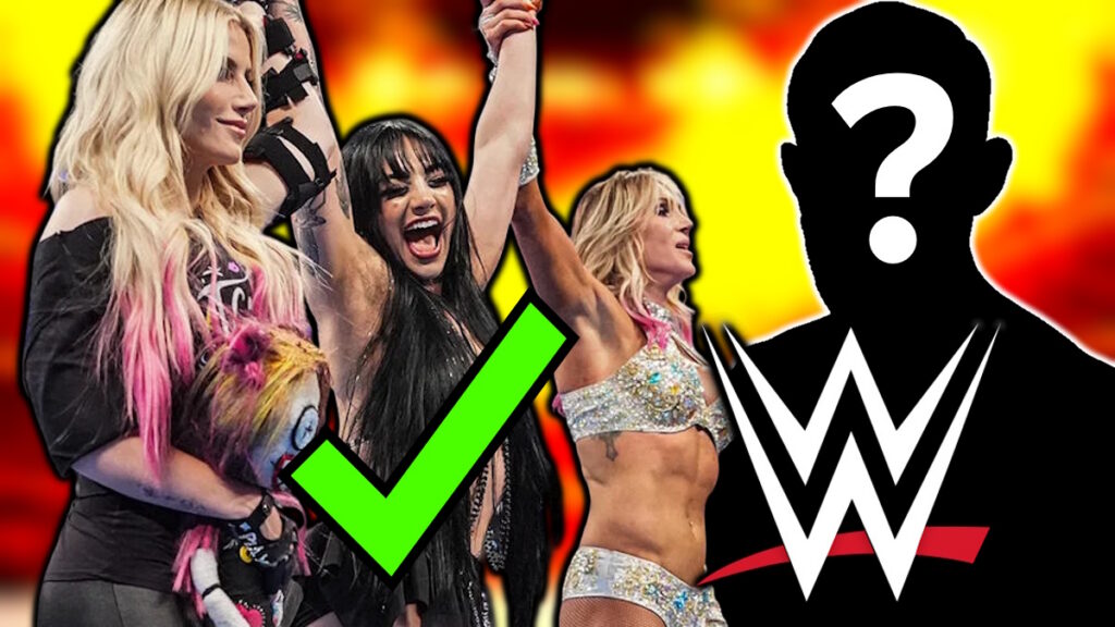 WWE stars Charlotte Flair, Tatum Paxley and Alexa Bliss
