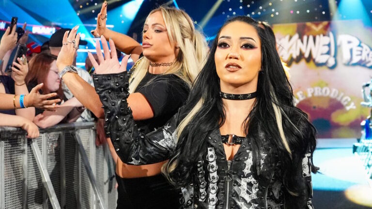 Judgment Day members Roxanne Perez & Liv Morgan on WWE Raw