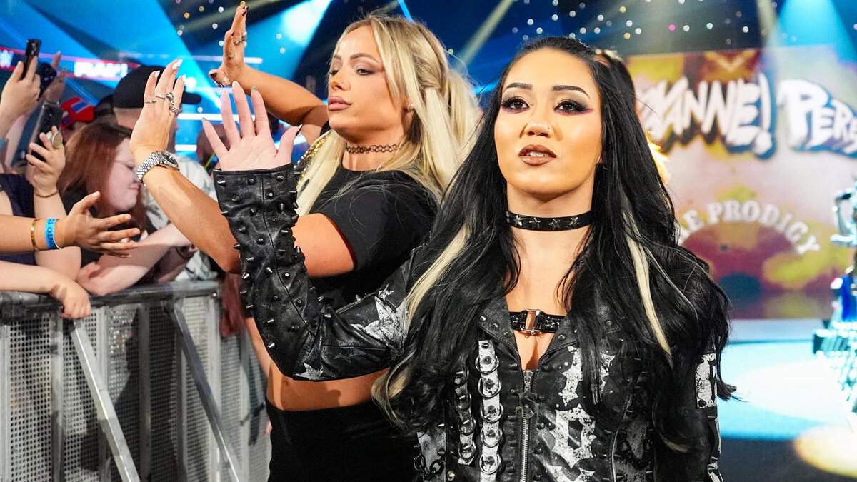 Judgment Day members Roxanne Perez & Liv Morgan on WWE Raw