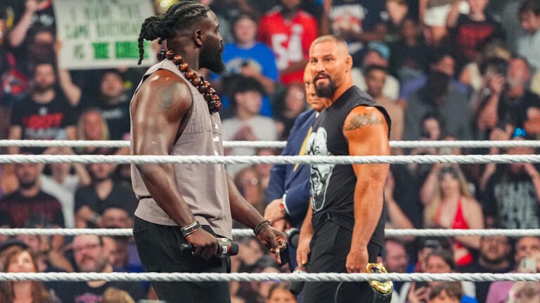 WWE stars Oba Femi and Bron Breakker
