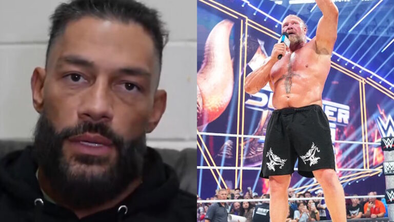 WWE stars Roman Reigns and Brock Lesnar