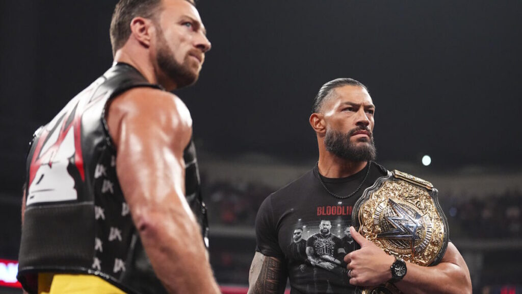 Roman Reigns and LA Knight on WWE Raw