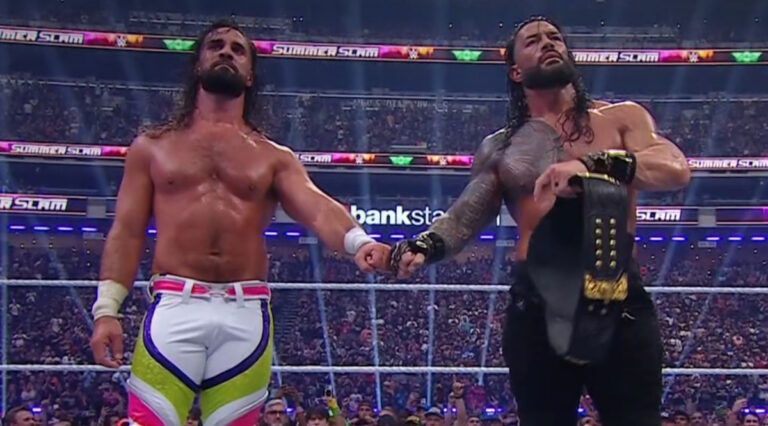 WWE stars Seth Rollins and Roman Reigns