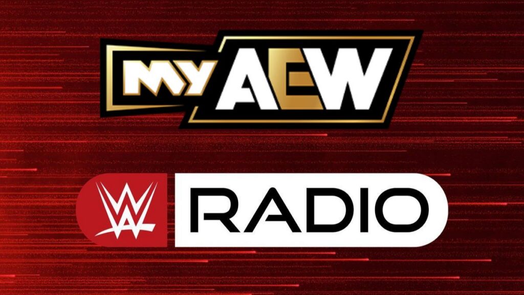 MyAEW WWE Radio logos