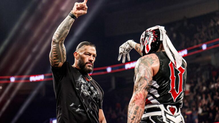 Roman Reigns and Penta on WWE Raw