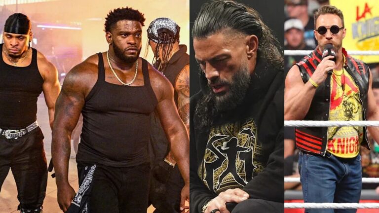 The 946, Roman Reigns and LA Knight on WWE Raw