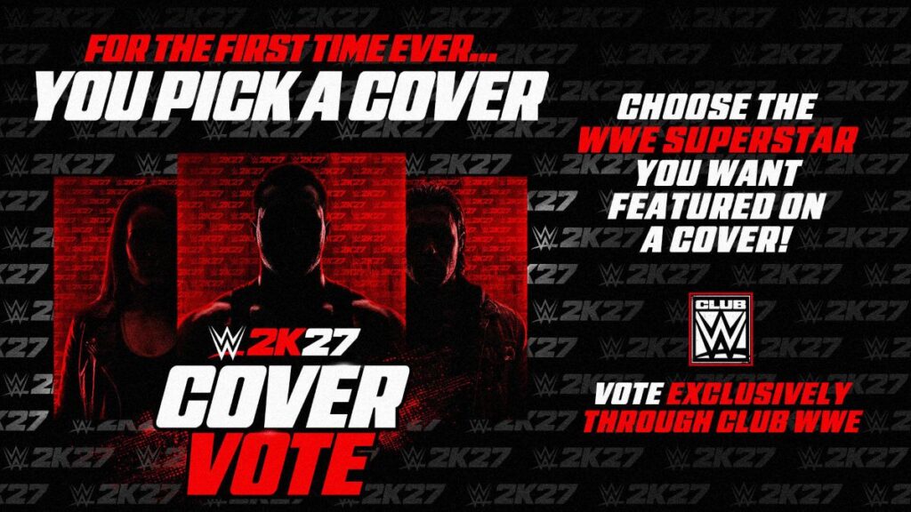 WWE 2K27 cover vote graphic