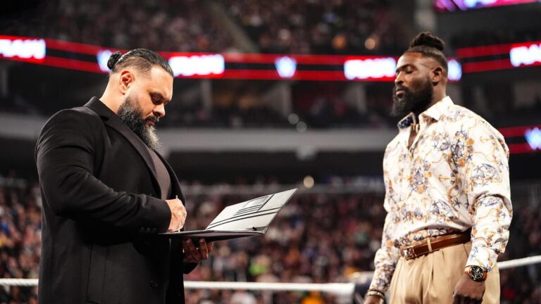 Bronson Reed and Oba Femi on WWE Raw