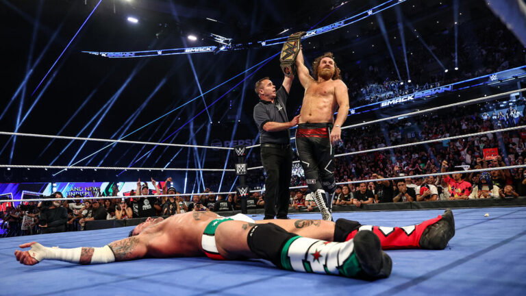 Sami Zayn wins Undisputed WWE Championship from CM Punk on SmackDown.
