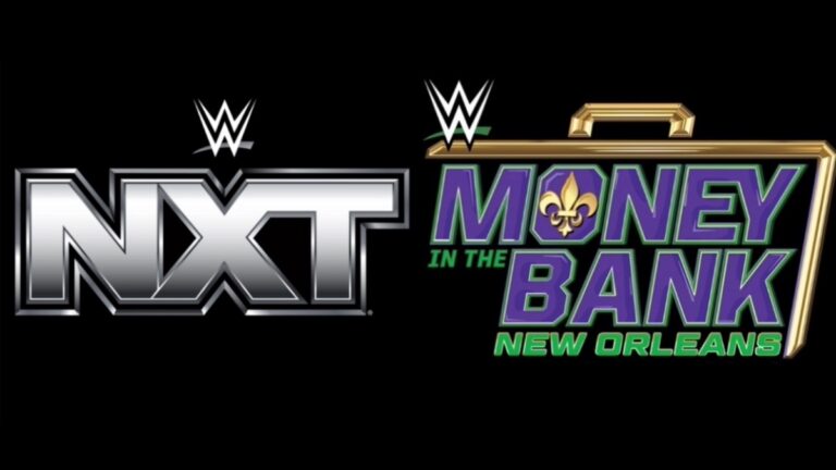 NXT and WWE Loney in the Bank 2026 logos