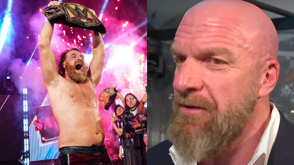 Undisputed WWE Champion SAMI ZAYN and Triple H.