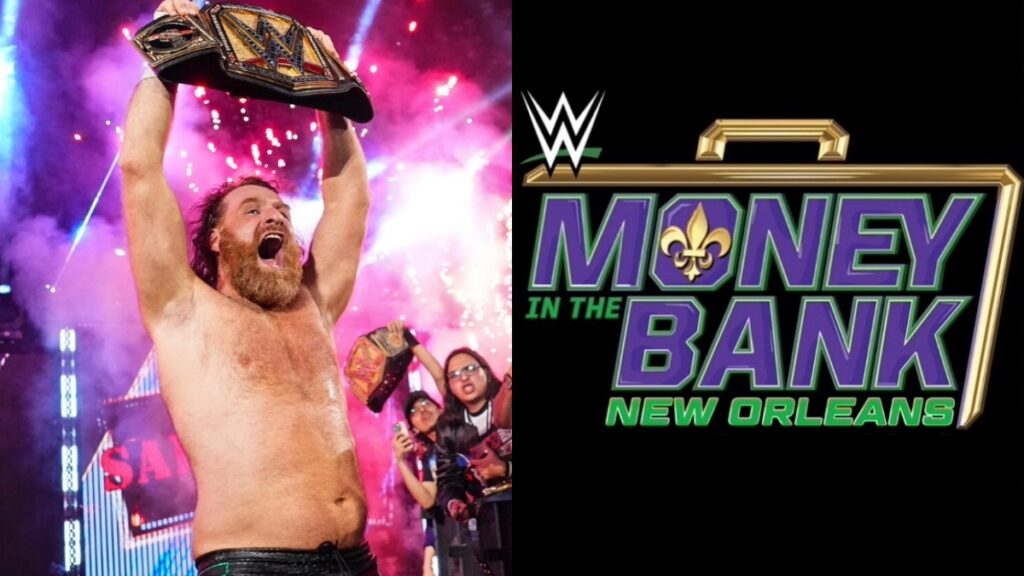WWE Money in the Bank logo with Sami Zayn.