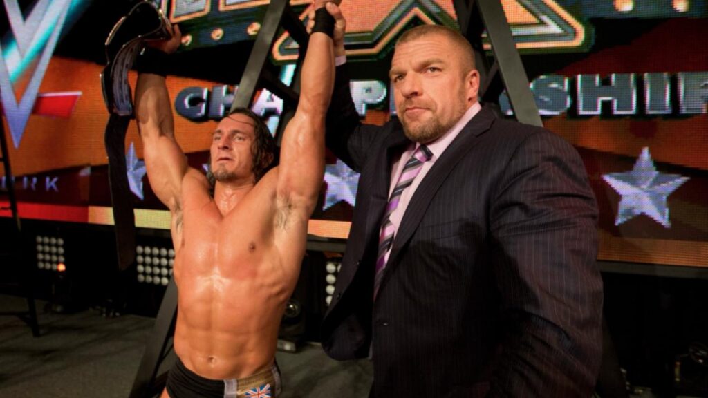 Triple H and PAC/Adrian Neville at WWE NXT Arrival