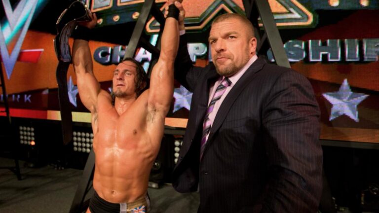 Triple H and PAC/Adrian Neville at WWE NXT Arrival