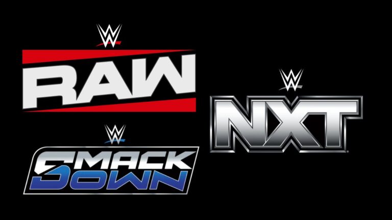 WWE Raw, WWE SmackDown and WWE NXT logos