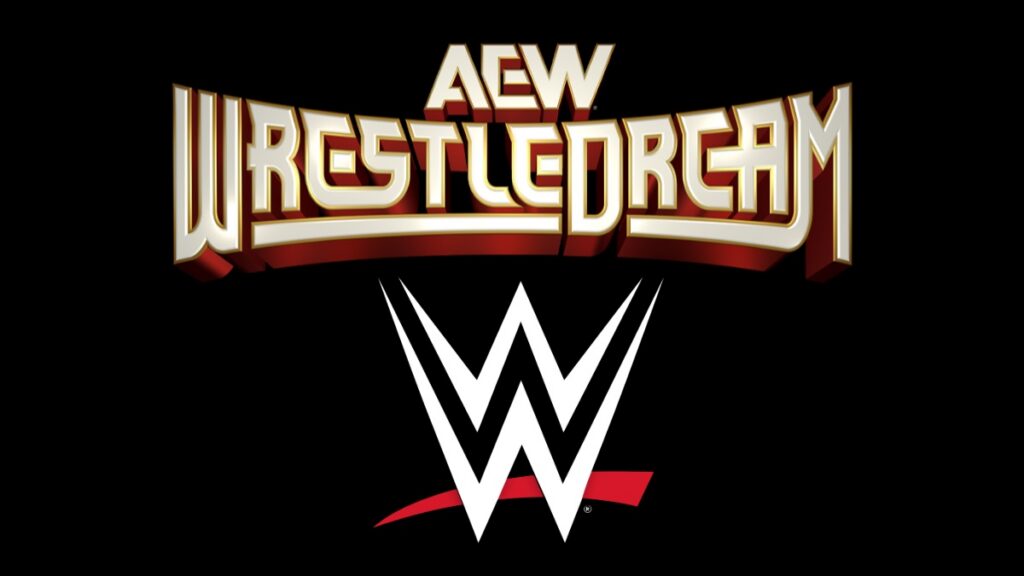 AEW WrestleDream and WWE logos