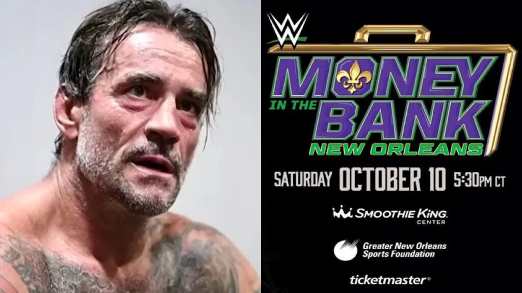 CM Punk and WWE Money in the Bank logo