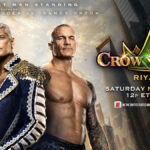 WWE Crown Jewel logo, Cody Rhodes and Randy Orton