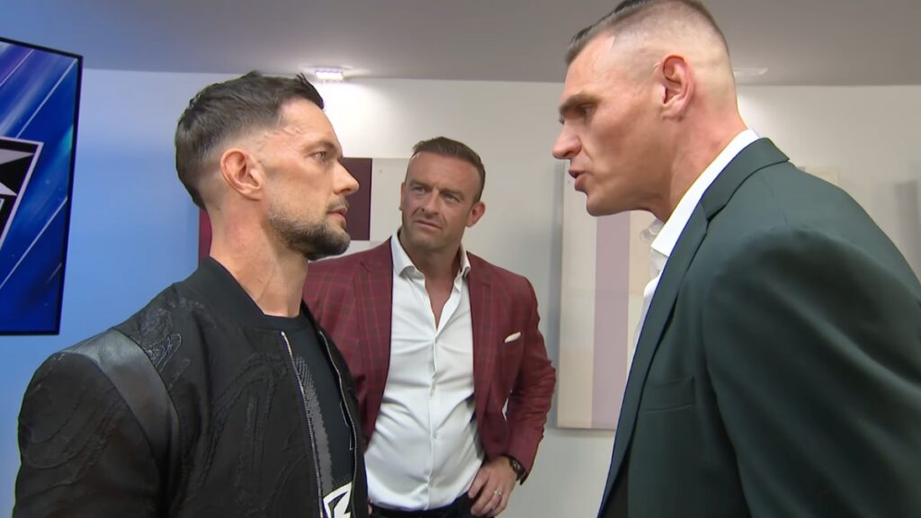 WWE's GUNTHER, Finn Balor and Nick Aldis.