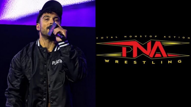 Max Caster alongside the TNA WRESTLING logo