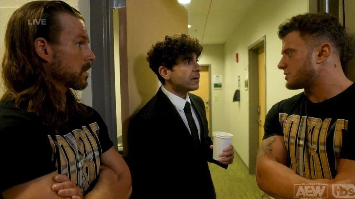 Adam Cole, Tony Khan and MJF on AEW Dynamite