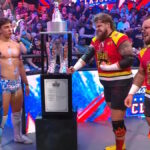 WWE Dusty Rhodes Tag Team Classic trophy, Romeo Moreno, Noam Dar, Hank Walker and Tank Ledger