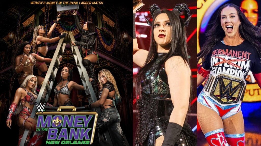 WWE Women's Money in the Bank match poster with Stephanie Vaquer and Chelsea Green